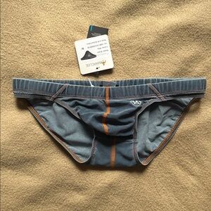 Marcuse Koper Denim look swim brief
